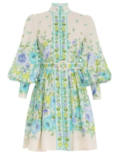 ZIMMERMANN Raie Buttoned Mini Dress