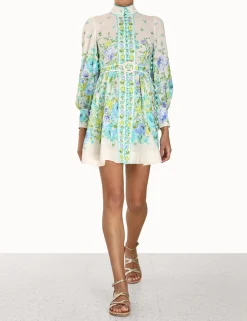 ZIMMERMANN Raie Buttoned Mini Dress