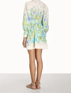 ZIMMERMANN Raie Buttoned Mini Dress