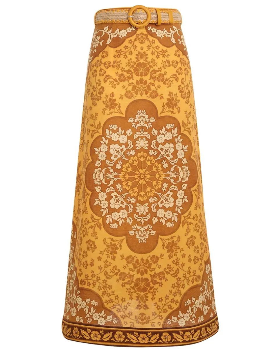 Outlet ZIMMERMANN Raie Column Skirt