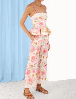 Sale ZIMMERMANN Raie Crop Flare Pant