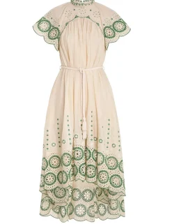 Discount ZIMMERMANN Raie Embroidered Dress