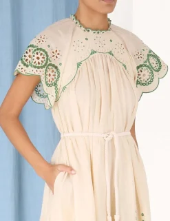 Discount ZIMMERMANN Raie Embroidered Dress