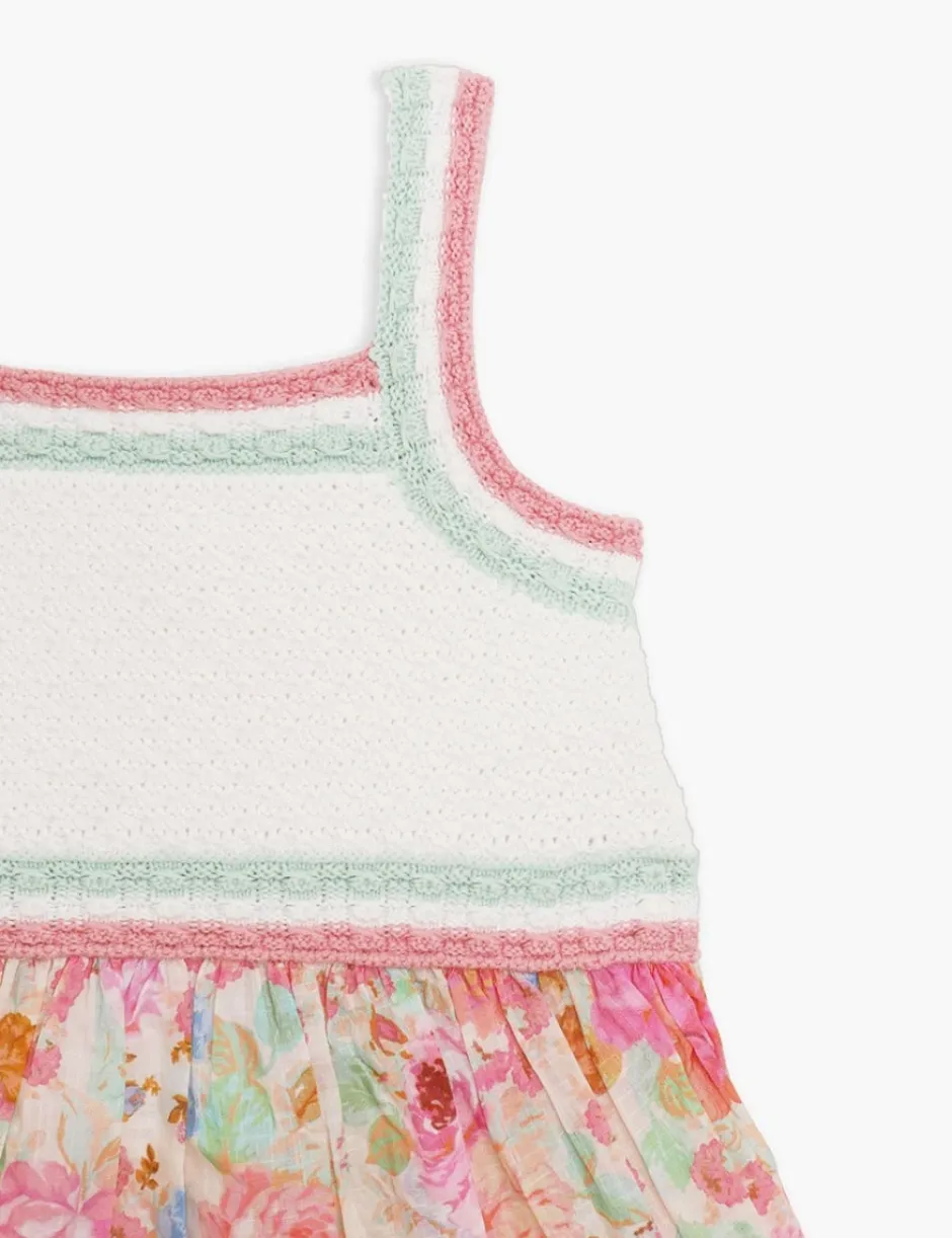 ZIMMERMANN Raie Knit Top Woven Dress