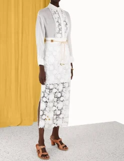 Clearance ZIMMERMANN Raie Lace Flower Shirt