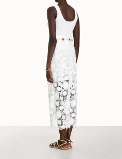 Hot ZIMMERMANN Raie Lace Flower Skirt