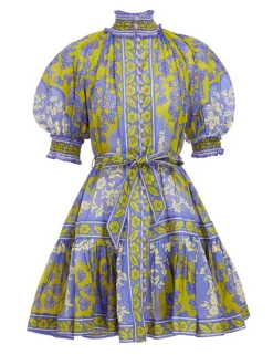 Online ZIMMERMANN Raie Lantern Mini Dress
