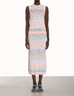 ZIMMERMANN Raie Marl Midi Skirt