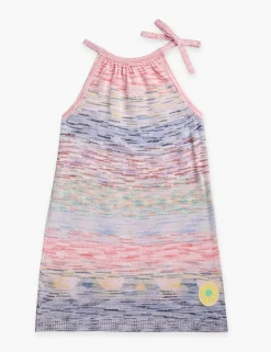 Outlet ZIMMERMANN Raie Marl Tie-Neck Dress