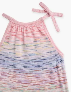 Outlet ZIMMERMANN Raie Marl Tie-Neck Dress