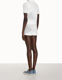 Online ZIMMERMANN Raie Mesh Knit Shorts