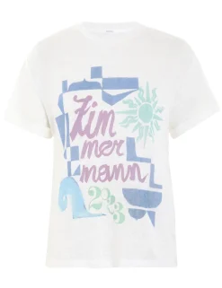 Clearance ZIMMERMANN Raie Roll Sleeve Tee
