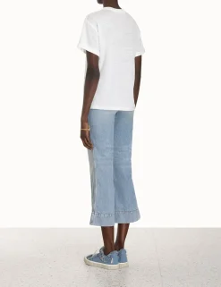Clearance ZIMMERMANN Raie Roll Sleeve Tee