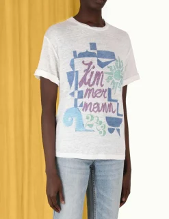 Hot ZIMMERMANN Raie Roll Sleeve Tee