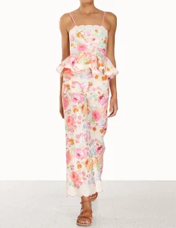Outlet ZIMMERMANN Raie Scallop Peplum Top