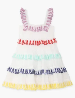 Online ZIMMERMANN Raie Shirred Picnic Dress