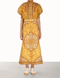 ZIMMERMANN Raie Short Sleeve Blouse