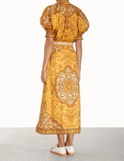 ZIMMERMANN Raie Short Sleeve Blouse