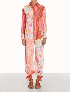 Clearance ZIMMERMANN Raie Spliced Body Shirt