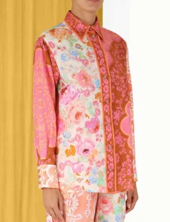 Clearance ZIMMERMANN Raie Spliced Body Shirt