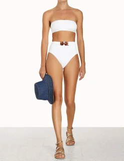 Best ZIMMERMANN Raie Texture Bandeau Bra