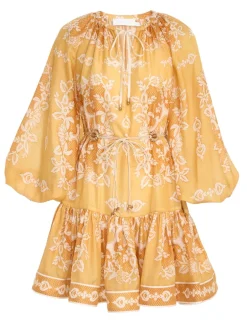 ZIMMERMANN Raie Tiered Billow Mini Dress