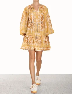 ZIMMERMANN Raie Tiered Billow Mini Dress