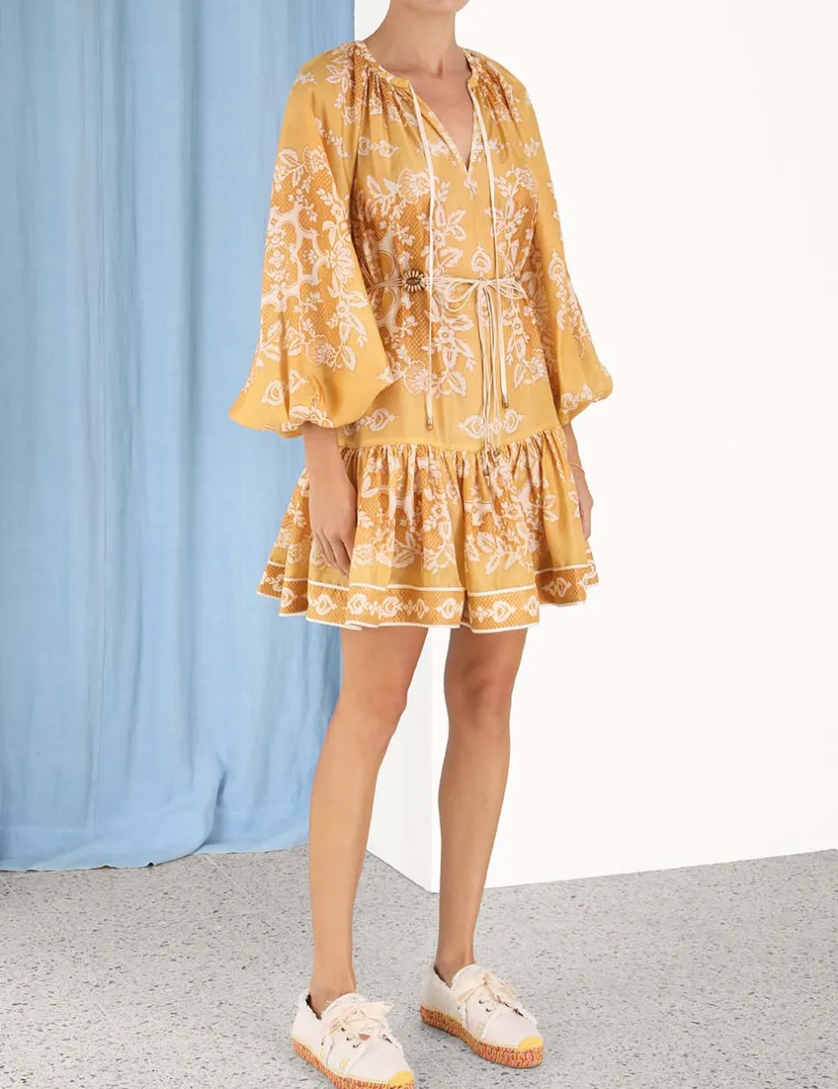 ZIMMERMANN Raie Tiered Billow Mini Dress