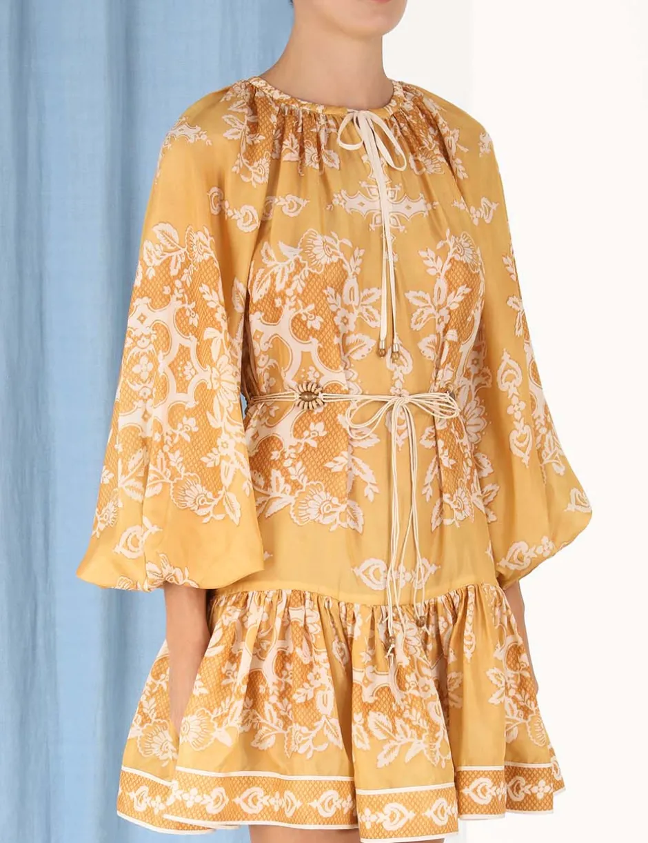 ZIMMERMANN Raie Tiered Billow Mini Dress