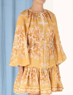 Outlet ZIMMERMANN Raie Tiered Billow Mini Dress