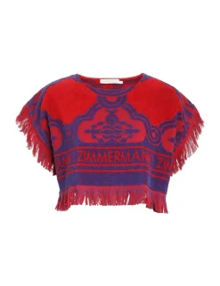 Clearance ZIMMERMANN Raie Towelling Crop