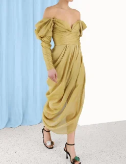Sale ZIMMERMANN Sensory Drape Midi Dress