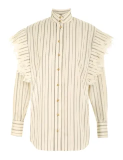 Sale ZIMMERMANN Sensory Lace Stripe Shirt