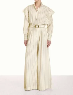 Sale ZIMMERMANN Sensory Lace Stripe Shirt