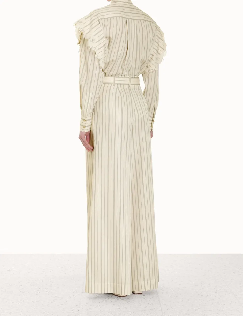 Discount ZIMMERMANN Sensory Lace Stripe Shirt