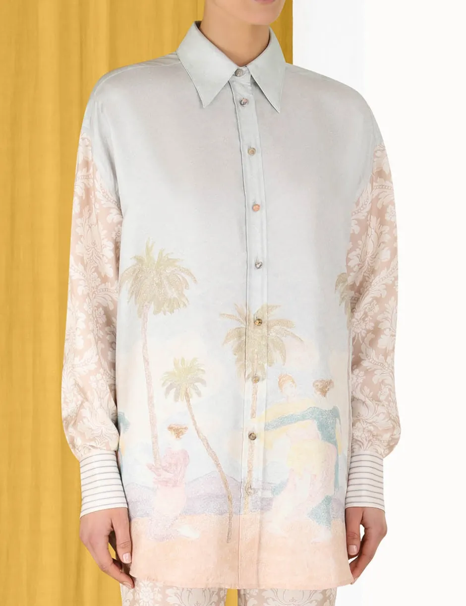 Best ZIMMERMANN Sensory Spliced Shirt