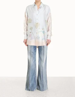 Best ZIMMERMANN Sensory Spliced Shirt