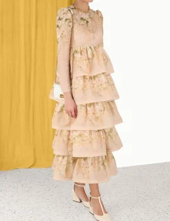 Outlet ZIMMERMANN Sensory Tiered Midi Dress