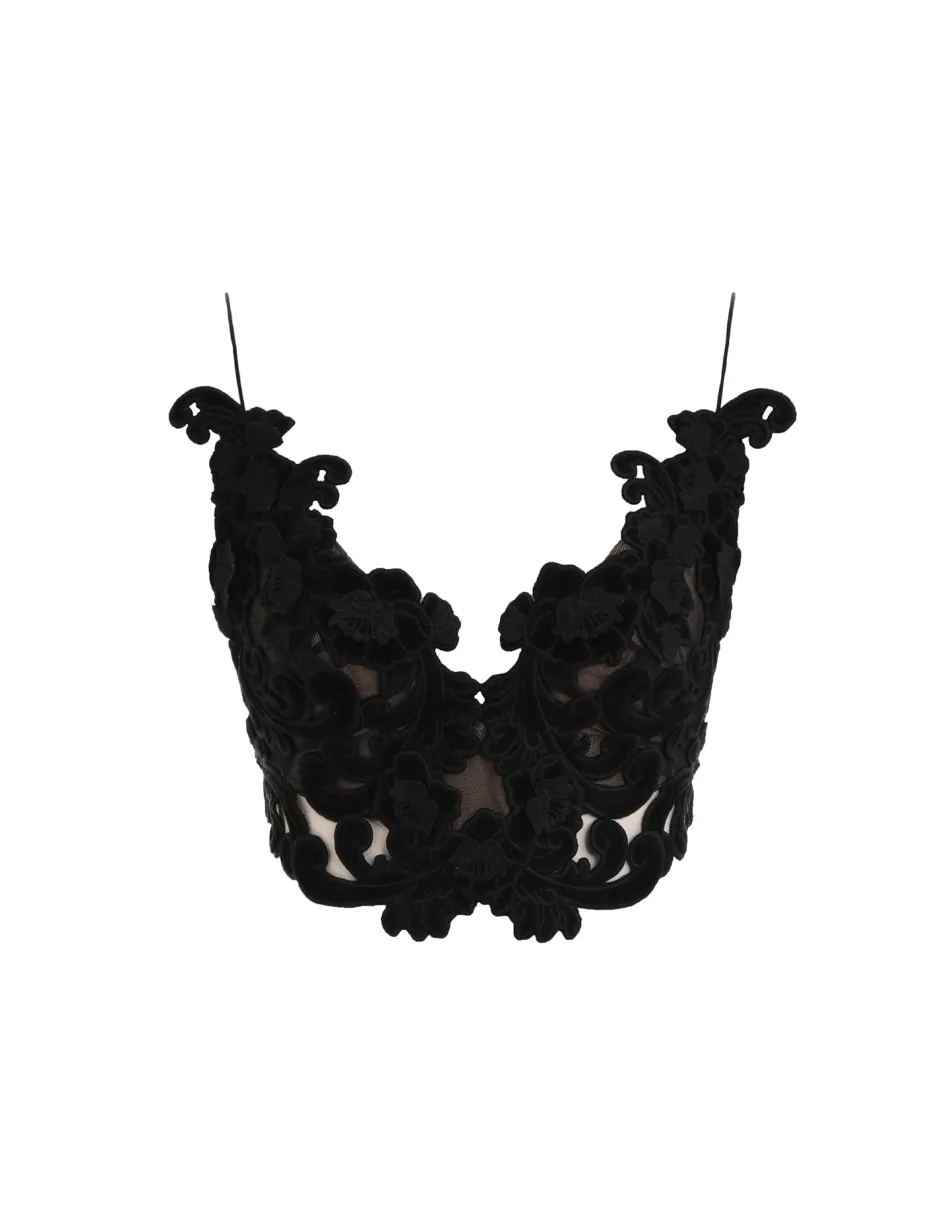 Discount ZIMMERMANN Sensory Velvet Lace Bodice