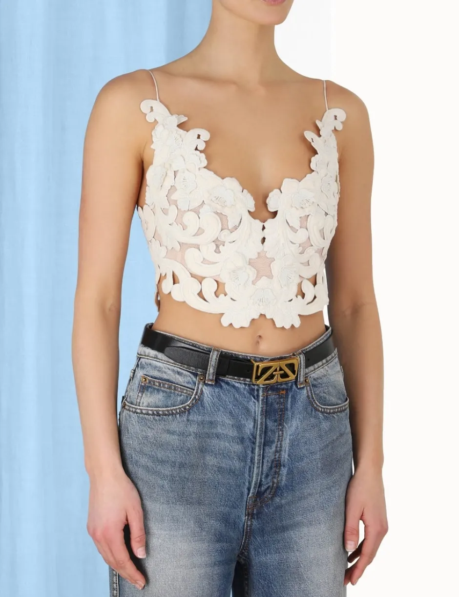 ZIMMERMANN Sensory Velvet Lace Bodice