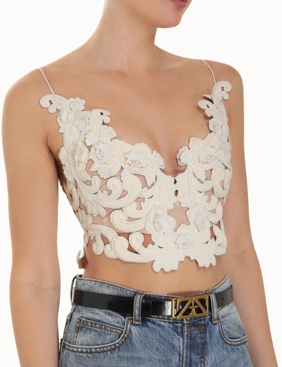 ZIMMERMANN Sensory Velvet Lace Bodice