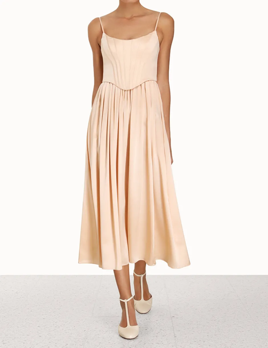 Hot ZIMMERMANN Silk Corset Dress