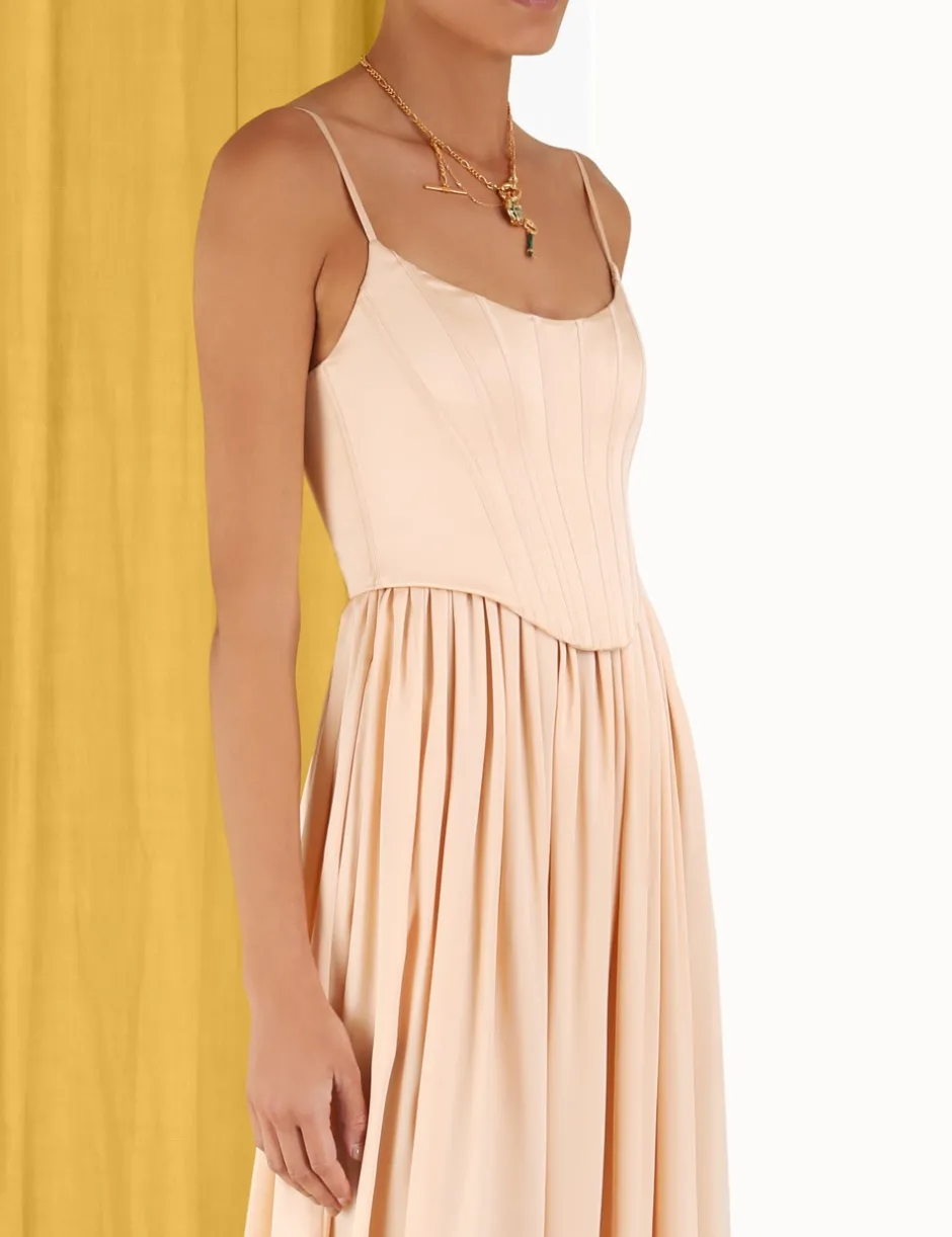 Hot ZIMMERMANN Silk Corset Dress