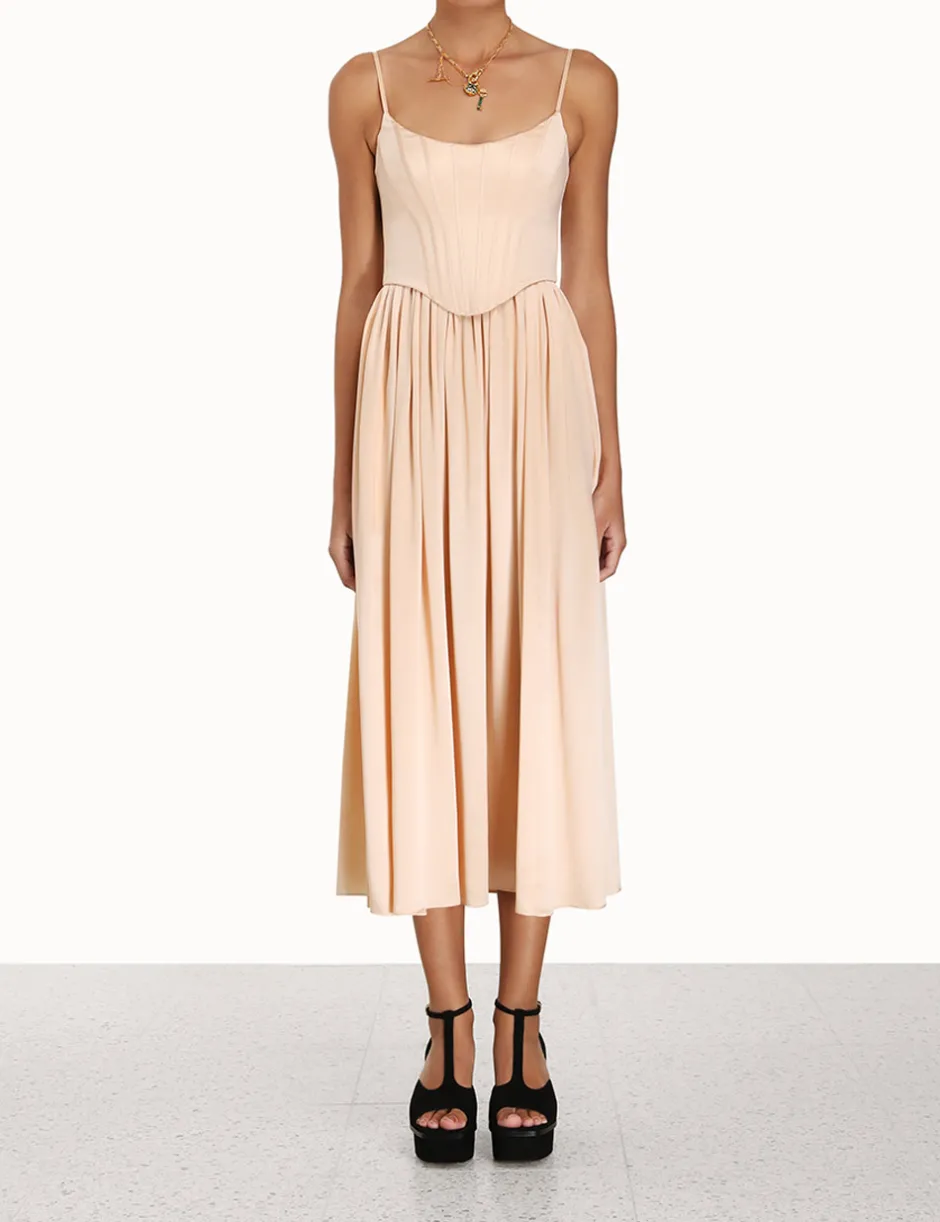Hot ZIMMERMANN Silk Corset Dress