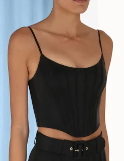Hot ZIMMERMANN Silk Corset Top