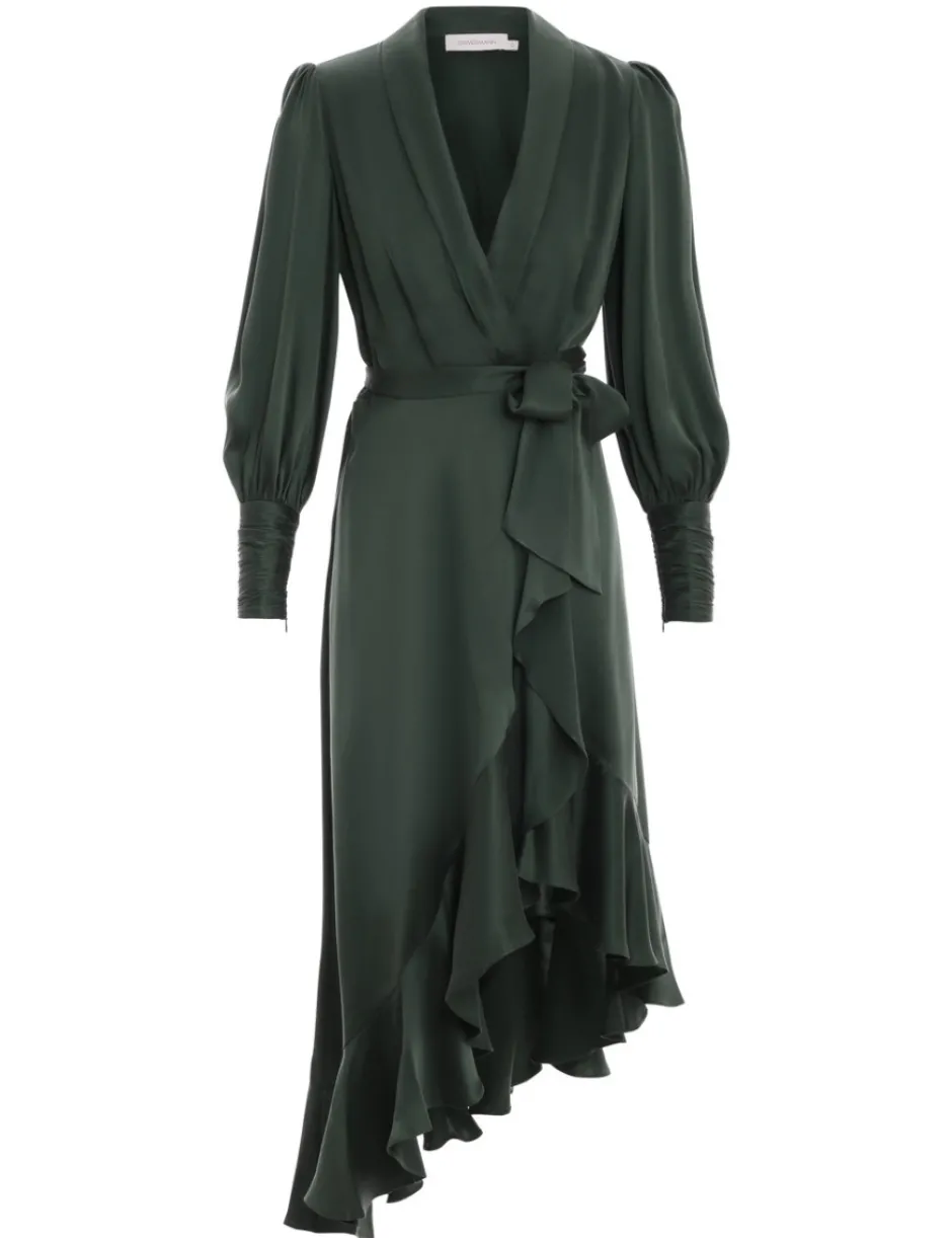 Outlet ZIMMERMANN Silk Wrap Midi Dress