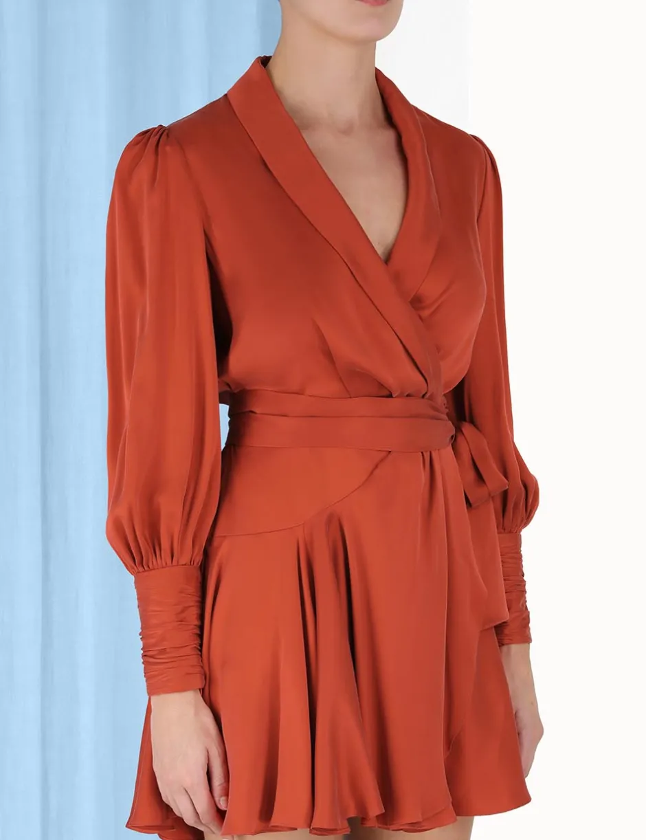 Sale ZIMMERMANN Silk Wrap Mini Dress