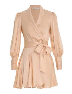 Sale ZIMMERMANN Silk Wrap Mini Dress