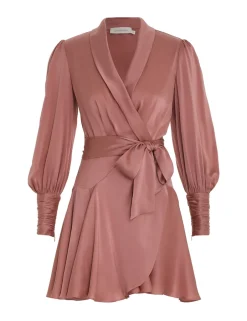 Outlet ZIMMERMANN Silk Wrap Mini Dress