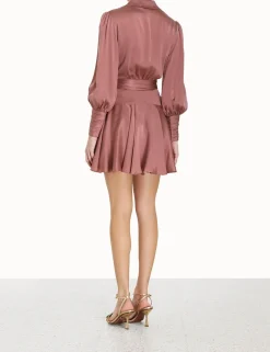 Outlet ZIMMERMANN Silk Wrap Mini Dress